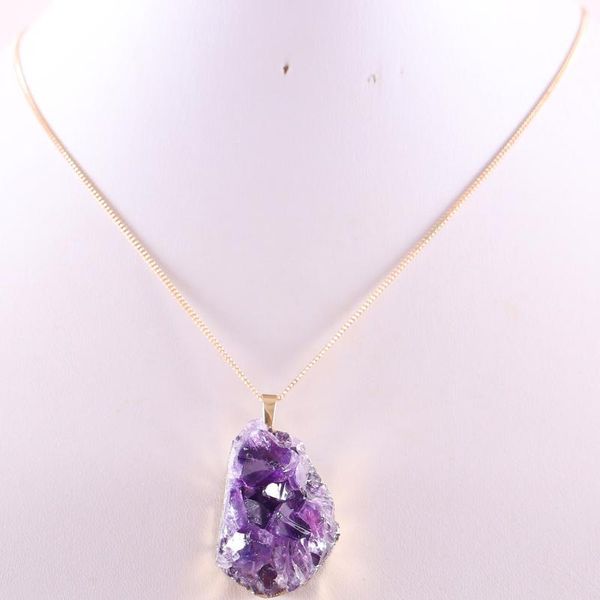 gold chain necklace 100% natural stone irregular bead purple quartz crystal pendant for men women 1pcs e862 necklaces, Silver
gold chain necklace 100% natural stone irregular bead purple quartz crystal pendant for men women 1pcs e862 necklaces, Silver