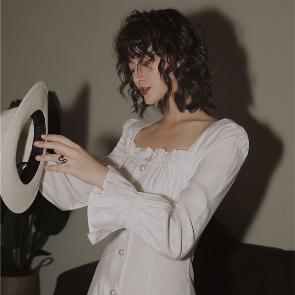 casual dresses court white long elegant women puff sleeve pearl square neck ladies tunic midi autumn 7z2p, Black;gray
casual dresses court white long elegant women puff sleeve pearl square neck ladies tunic midi autumn 7z2p, Black;gray