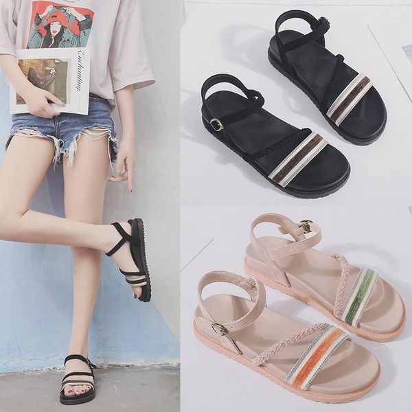 sandals multicolored 2021 summer beach shoes buckle strap women's heels fashion flat velvet comfort girls clear casual basic, Black
sandals multicolored 2021 summer beach shoes buckle strap women's heels fashion flat velvet comfort girls clear casual basic, Black