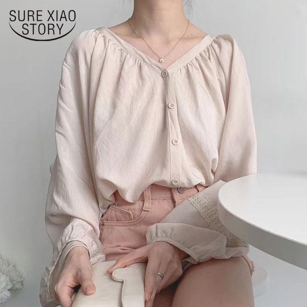 women's blouses & shirts 2021 autumn casual women shirt lantern long sleeve v-neck button cardigan womens and sweet loose 10516, White
women's blouses & shirts 2021 autumn casual women shirt lantern long sleeve v-neck button cardigan womens and sweet loose 10516, White