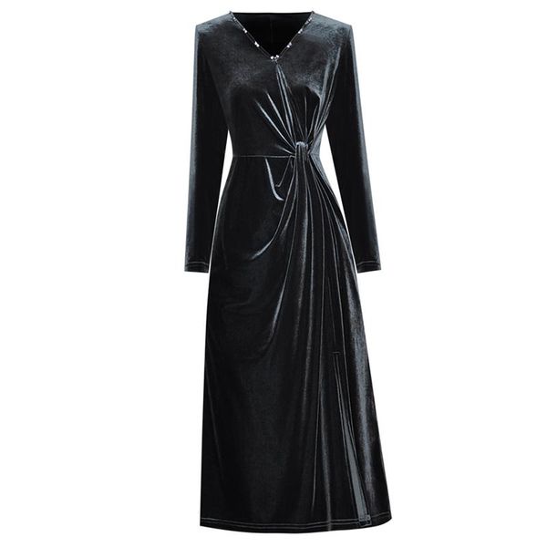 casual dresses vendors wholesale clothes purple/grey velvet crystal studded v-neck long sleeve twist draped midi sparkly dress drop, Black;gray
casual dresses vendors wholesale clothes purple/grey velvet crystal studded v-neck long sleeve twist draped midi sparkly dress drop, Black;gray