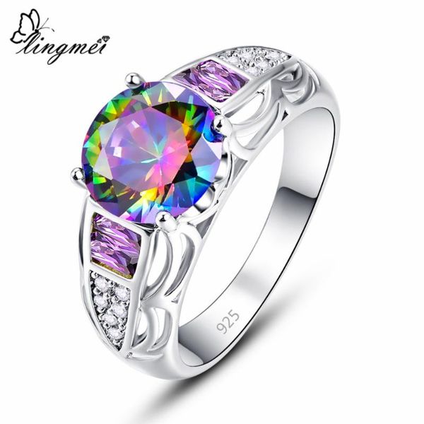 wedding rings lingmei drop chic cocktail round cut multicolor & purple white blue zircon silver 925 ring size 6 7 8 9 jewelry, Slivery;golden
wedding rings lingmei drop chic cocktail round cut multicolor & purple white blue zircon silver 925 ring size 6 7 8 9 jewelry, Slivery;golden