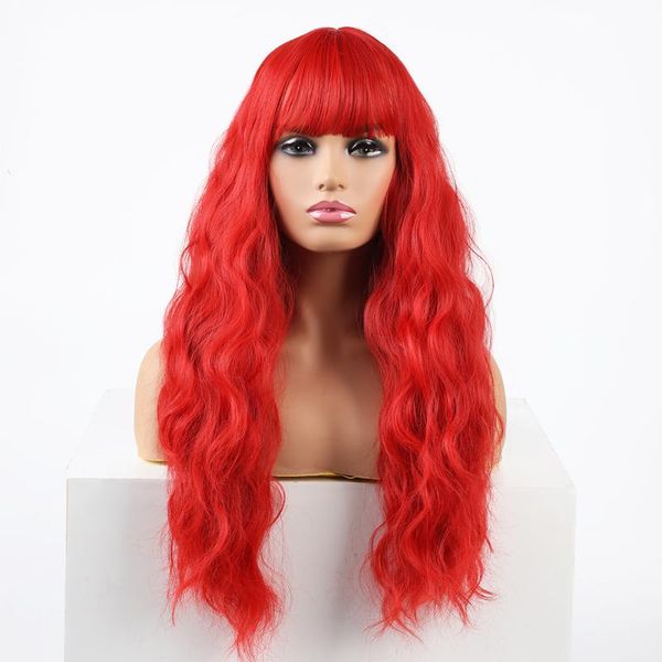 synthetic wigs qqxcaiw kinky curly with bangs cosplay party natural long red color hair wig for women heat resistant, Black
synthetic wigs qqxcaiw kinky curly with bangs cosplay party natural long red color hair wig for women heat resistant, Black
