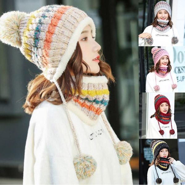 ly 2pcs women knitted wool scarf and beanie hat hair ball cap set warm winter scarves outdoor hats, Black;white
ly 2pcs women knitted wool scarf and beanie hat hair ball cap set warm winter scarves outdoor hats, Black;white