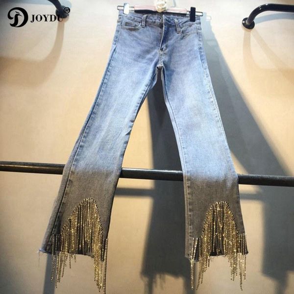 fashion ankle-length flare jeans woman high-waist slim beaded diamond tassel ladies korean chic denim pants trousers women's, Blue
fashion ankle-length flare jeans woman high-waist slim beaded diamond tassel ladies korean chic denim pants trousers women's, Blue
