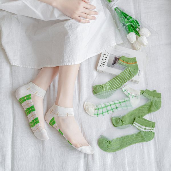 hosiery socks children korean shallow mouth lovely glass summer thin striped silk transparent matcha boat socks, Black;white
hosiery socks children korean shallow mouth lovely glass summer thin striped silk transparent matcha boat socks, Black;white