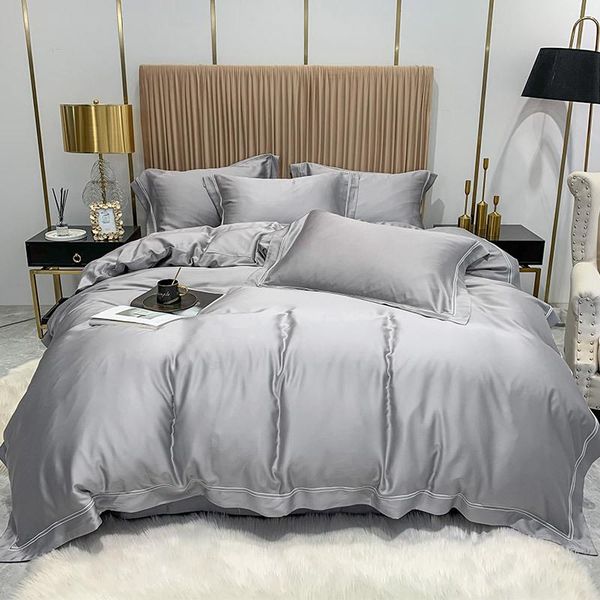 bedding sets spring/summer style solid color 80s lenzing tencel set luxury ribbon wide edge silk smooth quilt cover bedsheet
bedding sets spring/summer style solid color 80s lenzing tencel set luxury ribbon wide edge silk smooth quilt cover bedsheet