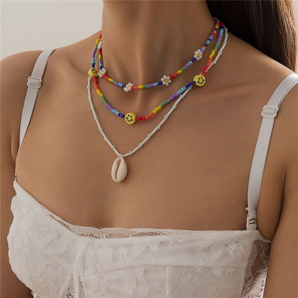 smile flowers natural shell pendant necklaces european splicing pottery rice beaded clavicle chains women vacation beach gift colorful neckl, Silver
smile flowers natural shell pendant necklaces european splicing pottery rice beaded clavicle chains women vacation beach gift colorful neckl, Silver
