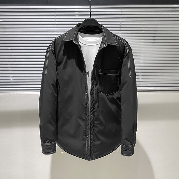 winter 2021 british style black open line loose lightweight down jacket men's warm shirt coat
winter 2021 british style black open line loose lightweight down jacket men's warm shirt coat