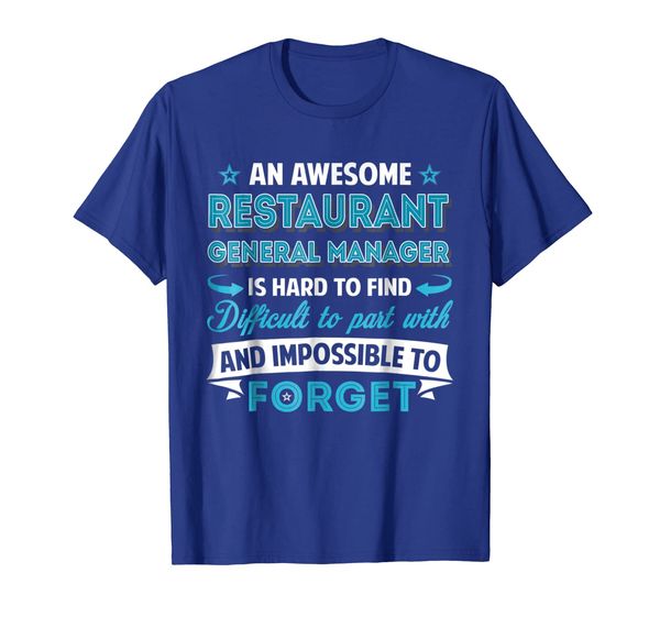 awesome restaurant general manager t-shirt, White;black