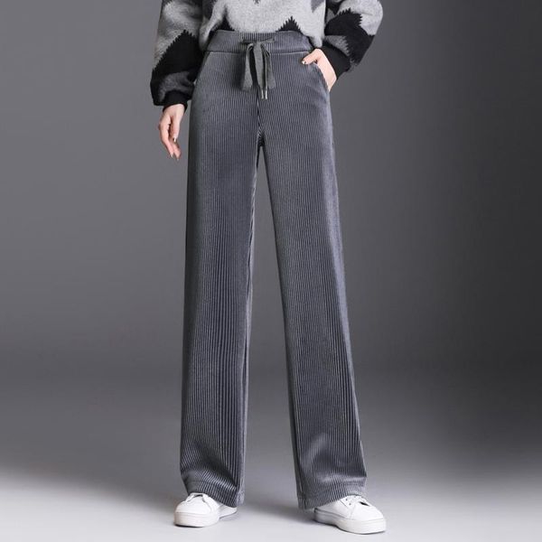 women's pants & capris fashion corduroy wide-leg women clothing plus size 4xl stretch waist pockets straight casual loose female trouse, Black;white
women's pants & capris fashion corduroy wide-leg women clothing plus size 4xl stretch waist pockets straight casual loose female trouse, Black;white