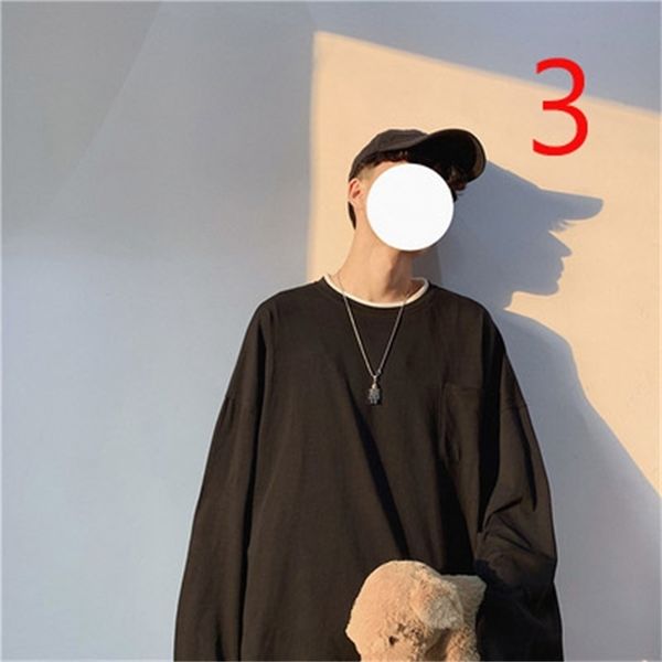 men's t-shirts autumn and winter solid color round neck long-sleeved t-shirt korean version of the loose wild sweater t089, White;black
men's t-shirts autumn and winter solid color round neck long-sleeved t-shirt korean version of the loose wild sweater t089, White;black