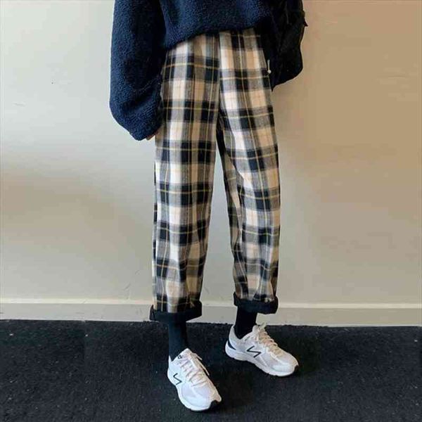 autumn winter jogger pantselegant womens pant plaid harajuku streetwear casual plus fleece sweatpant, Black;white
autumn winter jogger pantselegant womens pant plaid harajuku streetwear casual plus fleece sweatpant, Black;white