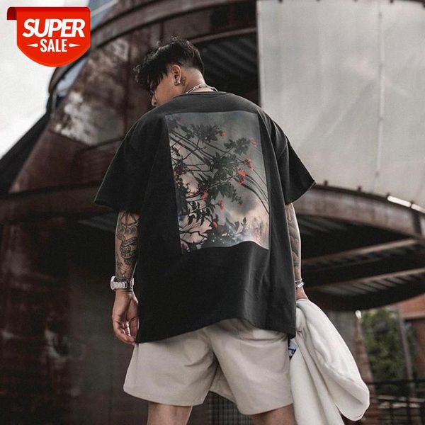 floral print short-sleeved t-shirt men essentials double line tee loose street #5c2o, White;black
floral print short-sleeved t-shirt men essentials double line tee loose street #5c2o, White;black
