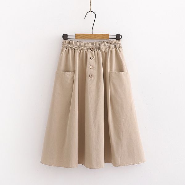 casual dresses summer women a-line skirts high waist button pocket loose cotton jupe femme saias mujer qwui, Black;gray
casual dresses summer women a-line skirts high waist button pocket loose cotton jupe femme saias mujer qwui, Black;gray