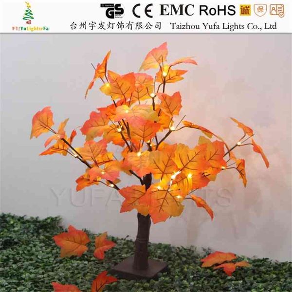 

24 led Maple harvest festival Thanksgiving tree Christmas garden landscape decoration indoor battery lamp