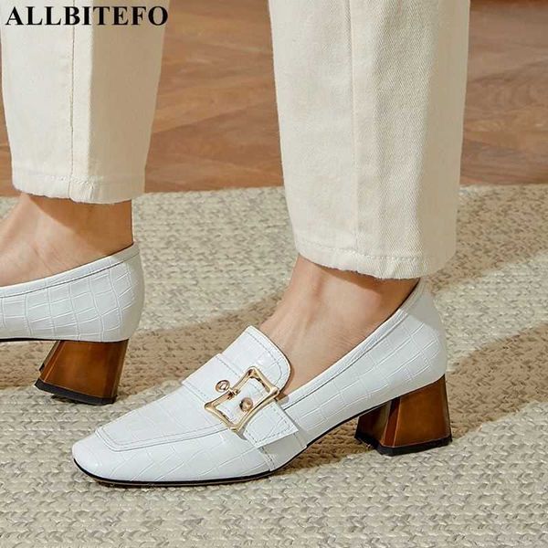 allbitefo size 34-42 texture real genuine leather women heels shoes square toe kitten heels fashion casual high heels 210611, Black
allbitefo size 34-42 texture real genuine leather women heels shoes square toe kitten heels fashion casual high heels 210611, Black