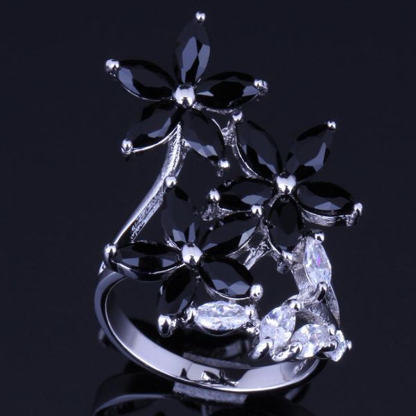 cluster rings unusual plant black cubic zirconia silver plated ring v0096, Golden;silver
cluster rings unusual plant black cubic zirconia silver plated ring v0096, Golden;silver