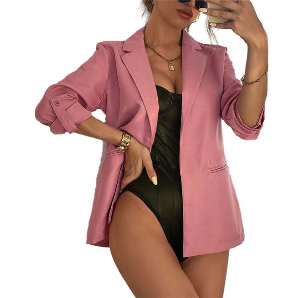 woman's blazers fashion solid color suit jacket with pocket long sleeve business offie lady clothes notched collar women's suits &, White;black
woman's blazers fashion solid color suit jacket with pocket long sleeve business offie lady clothes notched collar women's suits &, White;black