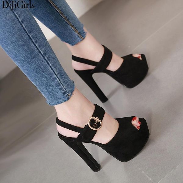 ladies sandals black suede high heels summer ankle buckle casual 15cm heel platform shoes sandalias mujer verano
ladies sandals black suede high heels summer ankle buckle casual 15cm heel platform shoes sandalias mujer verano