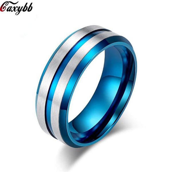 wedding rings men's basic 8mm engagement band black/blue stainless steel men matte brushed center male jewelry aneis bague, Slivery;golden
wedding rings men's basic 8mm engagement band black/blue stainless steel men matte brushed center male jewelry aneis bague, Slivery;golden