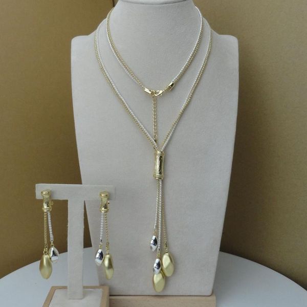 earrings & necklace arrival fashion design luxury gold costume dubai women jewelry sets africa long fhk7687, Silver
earrings & necklace arrival fashion design luxury gold costume dubai women jewelry sets africa long fhk7687, Silver