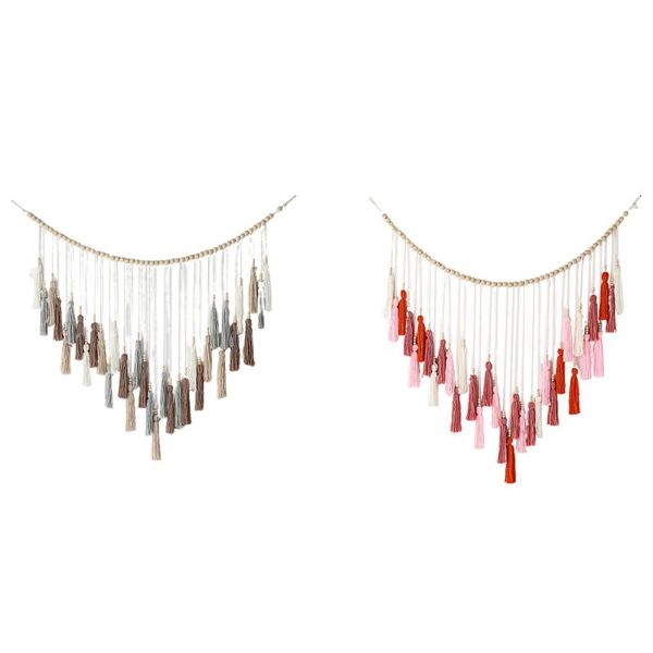 tapestries large tassel wall hanging, boho yarn tassels garland with wood beads for nursery decor
tapestries large tassel wall hanging, boho yarn tassels garland with wood beads for nursery decor