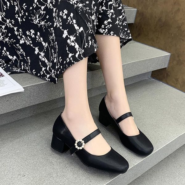 women retro black beige pearl pu leather square heels mary janes shoes woman pumps ankle strap single 2021 round toe dress
women retro black beige pearl pu leather square heels mary janes shoes woman pumps ankle strap single 2021 round toe dress
