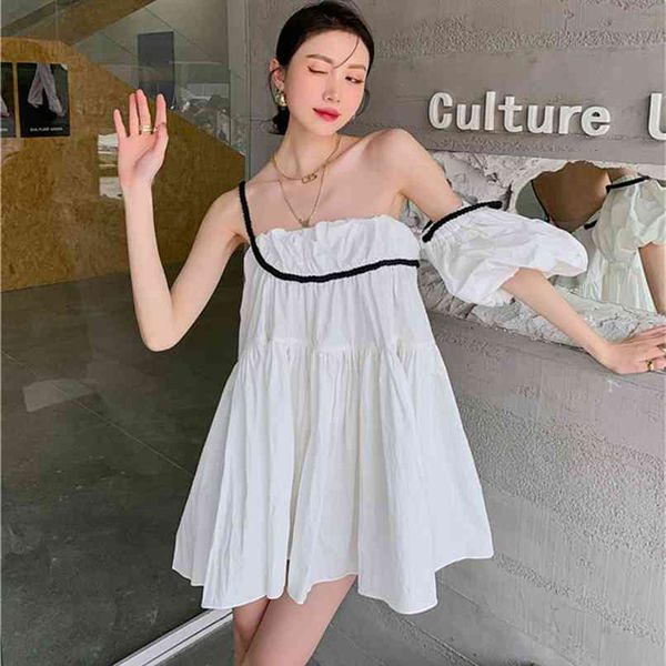 summer sweet girl white one-shoulder loose folds mini desses for women off-shoulder puff sleeve strapless dress female 210602, Black;gray
summer sweet girl white one-shoulder loose folds mini desses for women off-shoulder puff sleeve strapless dress female 210602, Black;gray