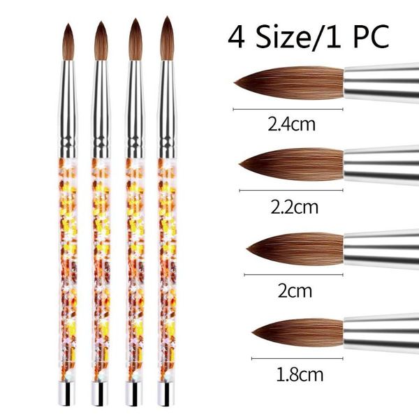 nail brushes 1pc acrylic brush pure nylon hair round oval professional art painting with special liquid glitter handle, Yellow
nail brushes 1pc acrylic brush pure nylon hair round oval professional art painting with special liquid glitter handle, Yellow
