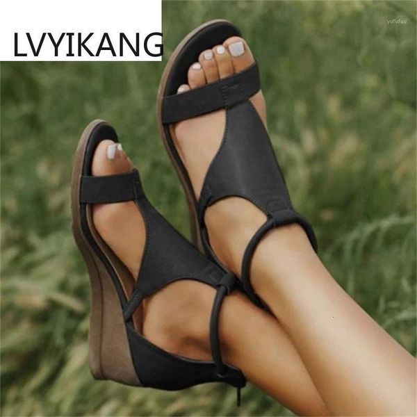 dress shoes summer women sandals mid heels wedges woman vintage pu leather plus size gladiator sandalias mujer sapato feminino1 yh8m, Black
dress shoes summer women sandals mid heels wedges woman vintage pu leather plus size gladiator sandalias mujer sapato feminino1 yh8m, Black