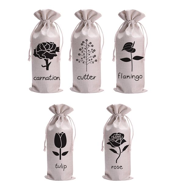 christmas party red wine gift bags pouch flower printing reusable champagne bottle covers bag with drawstring
christmas party red wine gift bags pouch flower printing reusable champagne bottle covers bag with drawstring