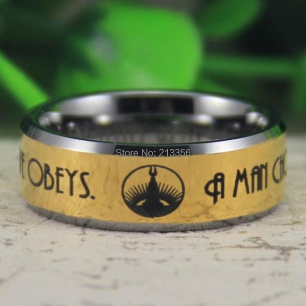 wedding rings price usa canada selling 8mm bioshock-"a man chooses,a slave obeys" golden tungsten ring, Slivery;golden
wedding rings price usa canada selling 8mm bioshock-"a man chooses,a slave obeys" golden tungsten ring, Slivery;golden