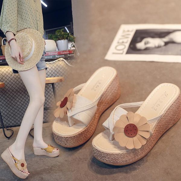 slippers classics fashion high heel slides women open toe outside flower casual wedges summer ladies shoes, Black
slippers classics fashion high heel slides women open toe outside flower casual wedges summer ladies shoes, Black