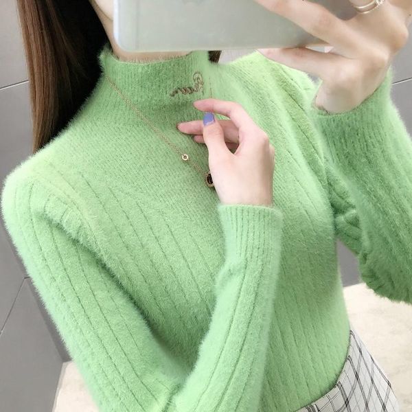 Women's Sweaters Winter Warm Half Turtleneck Sweater Women Soft Comfortable Mink Cashmere Slim Bottoming Knitted Thick Pullovers Top 465 2MQU, White;black
Women's Sweaters Winter Warm Half Turtleneck Sweater Women Soft Comfortable Mink Cashmere Slim Bottoming Knitted Thick Pullovers Top 465 2MQU, White;black