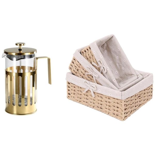 storage baskets 3pcs handmade rattan s m l & 1x 1000ml french press coffee pot,stainless glass maker
storage baskets 3pcs handmade rattan s m l & 1x 1000ml french press coffee pot,stainless glass maker
