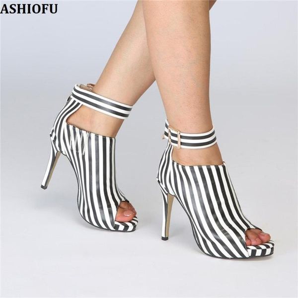 dress shoes ashiofu handmade ladies high heel pumps zebra-stripes party prom peep-toe buckle ankle strap evening fashion, Black
dress shoes ashiofu handmade ladies high heel pumps zebra-stripes party prom peep-toe buckle ankle strap evening fashion, Black