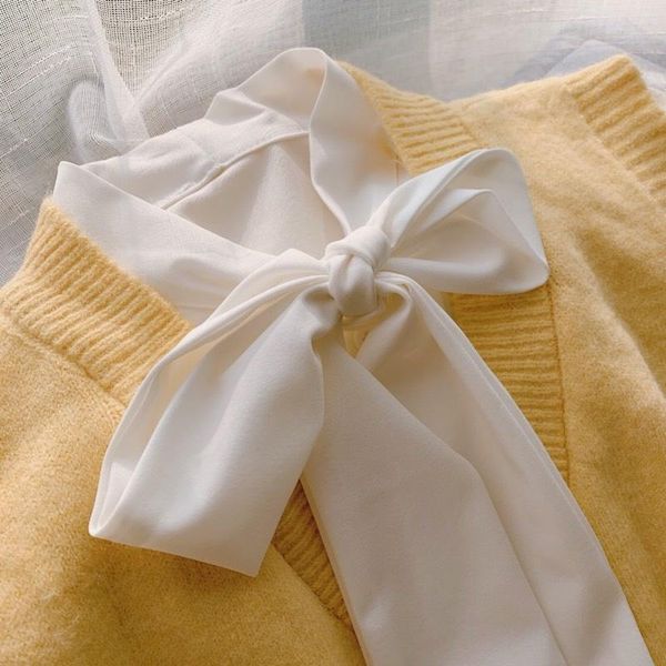 women's blouses & shirts graceful literary bow tie lazy solid color autumn and winter blouse chiffon, White
women's blouses & shirts graceful literary bow tie lazy solid color autumn and winter blouse chiffon, White
