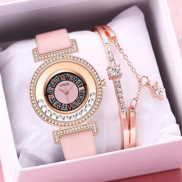 wristwatches 2021 women moving diamond watches bracelet set luxury fashion ladies roma wrist female quartz clock montre femme, Slivery;brown
wristwatches 2021 women moving diamond watches bracelet set luxury fashion ladies roma wrist female quartz clock montre femme, Slivery;brown