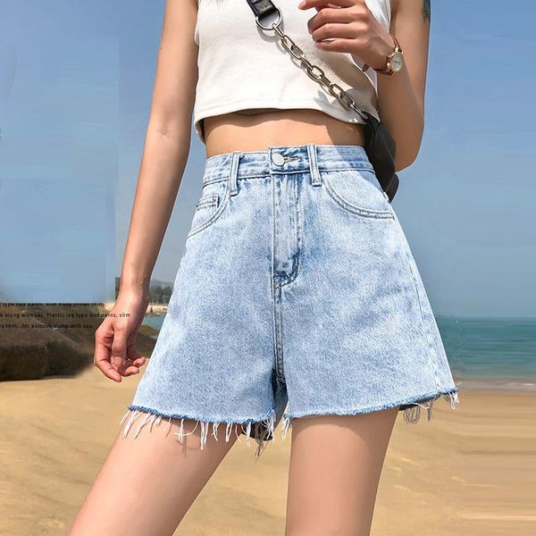 women's jeans denim shorts summer style nice high waist slim and loose outer wear small a-line pants women, Blue
women's jeans denim shorts summer style nice high waist slim and loose outer wear small a-line pants women, Blue