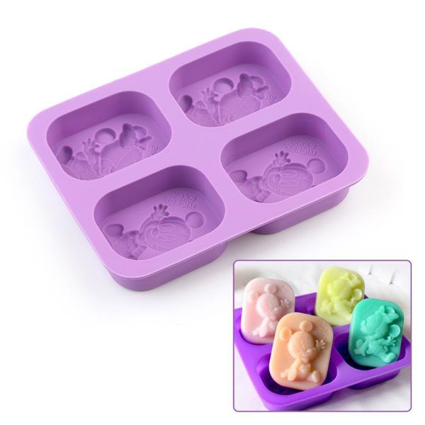 silicone soap mold 3dcute cartoon characters 4 cells grade pure silica gel for cake, soap,candy,diy craft tools
silicone soap mold 3dcute cartoon characters 4 cells grade pure silica gel for cake, soap,candy,diy craft tools