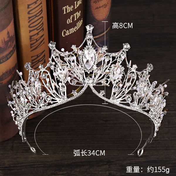 crystal big tiara and crowns luxury rhinestone bridal hair jewelry for women handmade queen princess wedding hair accessories 190 q2, White;golden
crystal big tiara and crowns luxury rhinestone bridal hair jewelry for women handmade queen princess wedding hair accessories 190 q2, White;golden