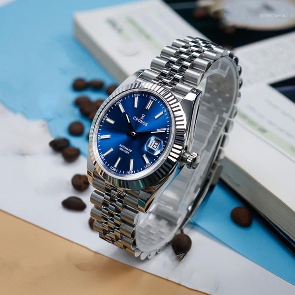 wristwatches cronos retro luxury dress formal men watches presidential bracelet 100m waterproof sapphire automatic stainless steel wristwatc, Slivery;brown
wristwatches cronos retro luxury dress formal men watches presidential bracelet 100m waterproof sapphire automatic stainless steel wristwatc, Slivery;brown