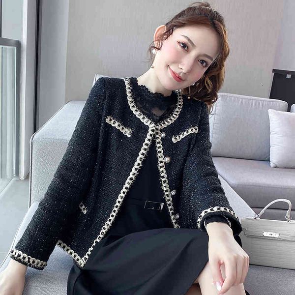 women's fur & faux 2021the fashion little fragrant wind jacket female ladies tweed black short women retro french quality coat 9i5
women's fur & faux 2021the fashion little fragrant wind jacket female ladies tweed black short women retro french quality coat 9i5