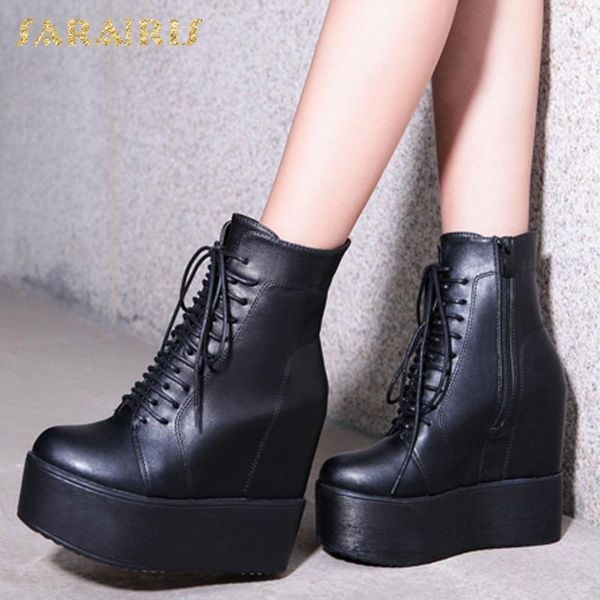 boots brand platform height increasing high heeled shoelace ankle boot fashion winter women shoes female1, Black
boots brand platform height increasing high heeled shoelace ankle boot fashion winter women shoes female1, Black