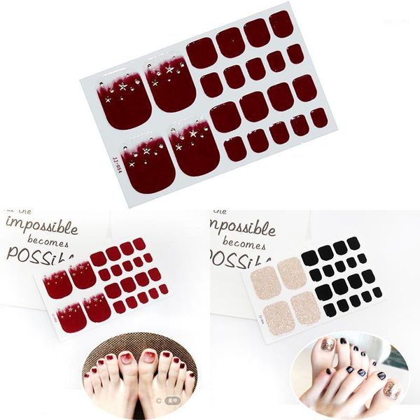 22tips/sheet toe nail stickers waterproof fashion wraps art full cover adhesive foil manicure decals1, Black
22tips/sheet toe nail stickers waterproof fashion wraps art full cover adhesive foil manicure decals1, Black