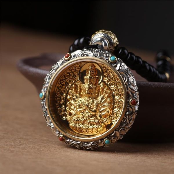 chains retro thousand-hand guanyin buddha creative personality long men's necklace pendant women's sweater chain, Silver
chains retro thousand-hand guanyin buddha creative personality long men's necklace pendant women's sweater chain, Silver
