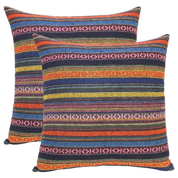 pillow case set of 2 bohemian throw covers decorative boho mexican retro stripe multicolor cases, for sofa 18x18inch
pillow case set of 2 bohemian throw covers decorative boho mexican retro stripe multicolor cases, for sofa 18x18inch