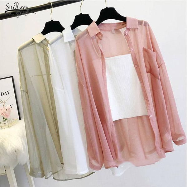 women's blouses & shirts blusa summer sun protection clothes casual cardigan shirt 2021 solid long sleeve female clothing women blouse, White
women's blouses & shirts blusa summer sun protection clothes casual cardigan shirt 2021 solid long sleeve female clothing women blouse, White