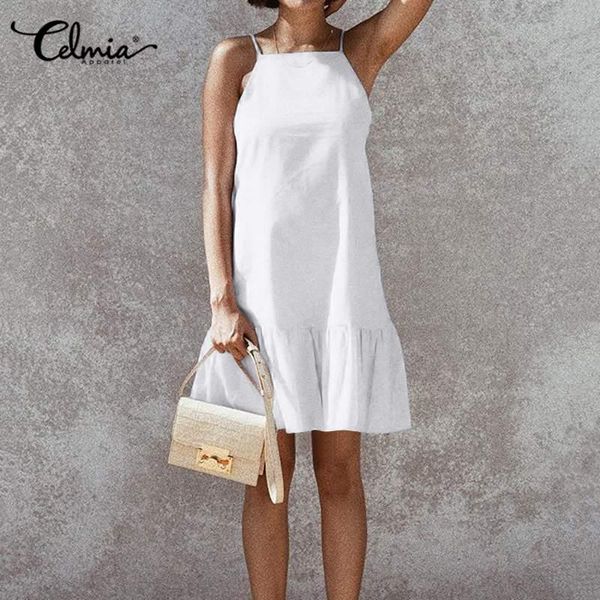 celmia plus size women sleeveless straps party dress summer holiday sundress female ruffles mini casual vestido 5xl dresses, Black;gray
celmia plus size women sleeveless straps party dress summer holiday sundress female ruffles mini casual vestido 5xl dresses, Black;gray
